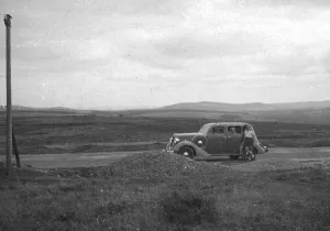 Car on Bodmin Moor, Cornwall, c1930s-c1940s(?)