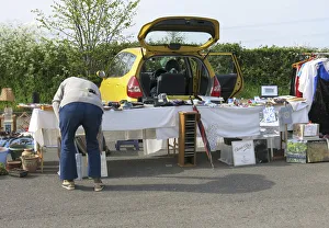 Hampshire Prints: Car Boot sale at Gang Warily, New Forest 2014. Creator: Unknown