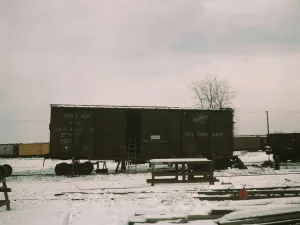 Repair Prints: Car jacked up for repairs on the repair tracks