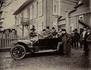 Glass Works Collection: A car at the office of the Znamensky glass factory, 1880-1917. Creator: IA Driakhlov