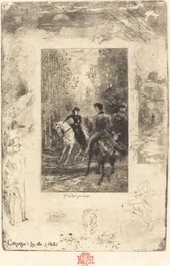 Tresse An Old Mistress Prints: Caramba! Fit-elle (Caramba! She Exclaimed), 1879 / 1880. Creator: Felix Hilaire Buhot