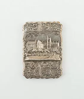 Case Gallery: Card Case with View of Oxford, Birmingham, 1860 / 61. Creator: Marked F. M