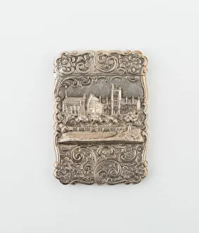 Case Prints: Card Case with View of Oxford, Birmingham, 1860 / 61. Creator: Marked F. M