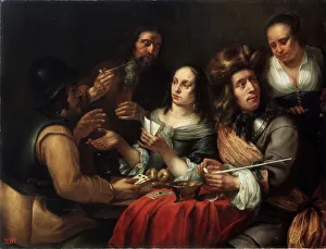 Gambling Prints: Card Game, 17th century. Artist: Dingeman van der Hagen