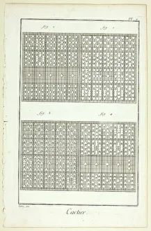 Encyclopedia Prints: Card-Maker, from Encyclopédie, 1762/77. Creator: A. J. Defehrt