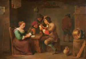 Playing Card Prints: The Card Party, c.1670. Creator: David Teniers II