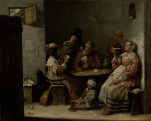 Smoking Pipe Prints: Card Players, about 1645. Creator: Joos van Craesbeeck