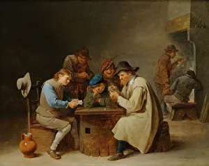 Card Player Prints: The Card Players, 1646. Creator: David Teniers II