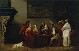 Class Prints: Card Players, 1650. Creator: Christoffel Jacobsz van der Laemen