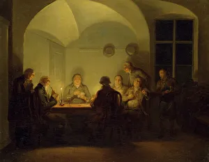 Aleksander Lauréus Prints: Card Players, 1815. Creator: Alexander Lauréus