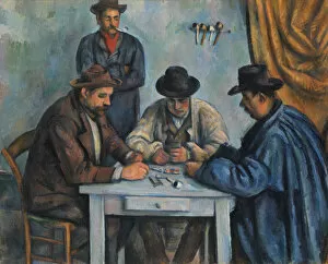 Post Impressionist Collection: The Card Players, 1890-92. Creator: Paul Cezanne