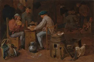 Card Prints: Card Players and Carousers, early 17th century. Creator: Adriaen Brouwer