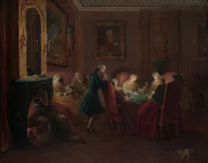 Quadrille Prints: Card Players in a Drawing Room. Creator: Pierre Louis Dumesnil
