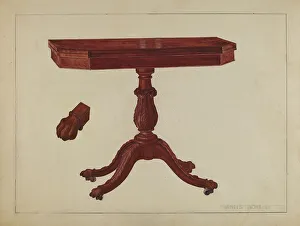 Caster Prints: Card Table, 1935/1942. Creator: Francis Borelli