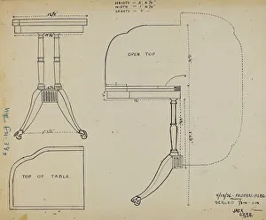 Card Table Prints: Card Table, 1936. Creator: Jack Carr