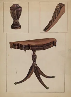 Card Table Gallery: Card Table, c. 1936. Creator: Bessie Forman