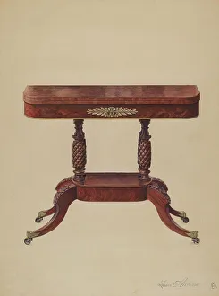 Caster Prints: Card Table, c. 1936. Creator: Louis Annino