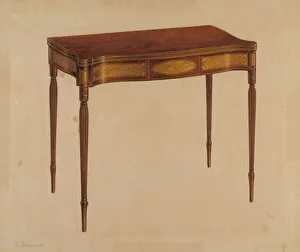 Tables Collection: Card Table, c. 1939. Creator: Leo Drozdoff