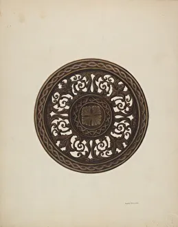 Robert W Prints: Card Tray, c. 1940. Creator: Robert W. R. Taylor