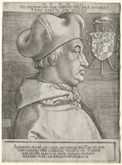 Cardinal Albrecht of Brandenburg - The Large Plate, 1523. Creator: Albrecht Dürer (German