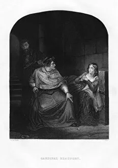 La Pucelle Dorl Ans Collection: Cardinal Beaufort, 1860. Artist: J White
