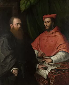 Cardinal Collection: Cardinal Ippolito de Medici and Monsignor Mario Bracci, after 1532