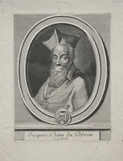 Cardinal Jaques Davey Duperron. Creator: Gerard Edelinck (French, 1640-1707)