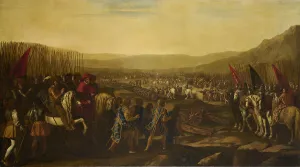 Mazarini Prints: Cardinal Jules Mazarin reviews the troops before the battle