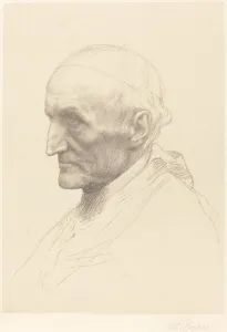 Tonsure Prints: Cardinal Manning, 2nd plate. Creator: Alphonse Legros