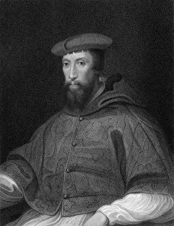 Holl Gallery: Cardinal Reginald Pole (1500-1558), Archbishop of Canterbury, 1824.Artist: W Holl