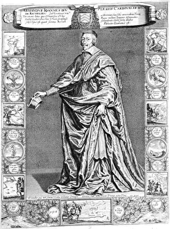Mid 17th Century Prints: Cardinal Richelieu, c1637, (18th century)
