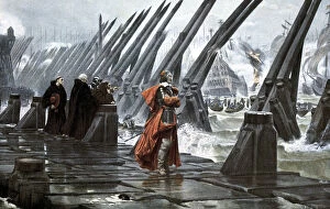 Attacking Collection: Cardinal Richelieu at the Siege of La Rochelle, 1628 (early 20th century)