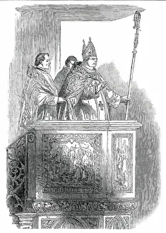 Pastoral Staff Prints: Cardinal Wiseman, Preaching, 1850. Creator: Unknown