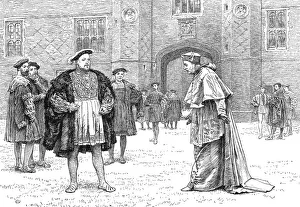 Hampton Court Prints: Cardinal Wolsey Surrendering Hampton Court Palace to King Henry VIII