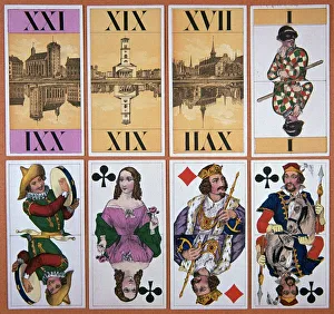 Tarot Card Prints: Cards from a Danish tarot pack, 19th century
