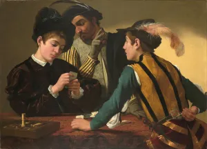 Card Prints: The Cardsharps. Artist: Caravaggio, Michelangelo (1571-1610)