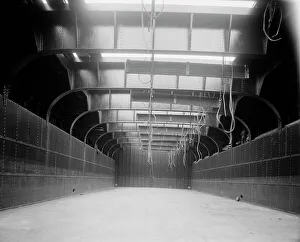 Cargo hold, looking forward, S.S. J.H. Sheadle, between 1906 and 1910. Creator: Unknown
