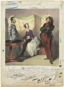 Caricaturana (plate 50): Breach of Civil Code Article 24, 1837. Creator: Honore Daumier