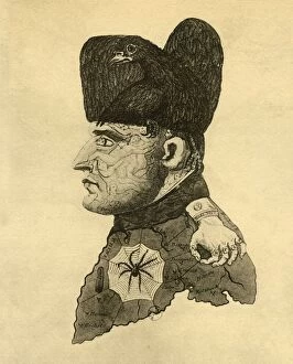 Napoleon Buonaparte Gallery: Caricature of Napoleon, c1814, (1921). Creator: Unknown