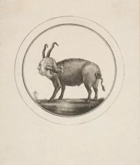 Bourbon Louis De Gallery: Caricature Showing Louis XVI as a Ram, 18th century. Creator: Unknown