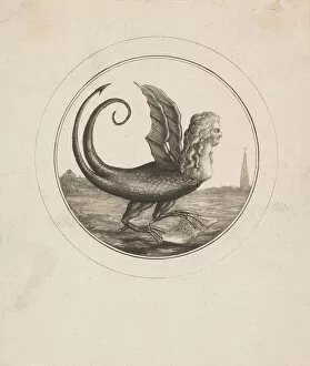 Antoinette Gallery: Caricature Showing Marie Antoinette as a Dragon, 18th century. Creator: Unknown