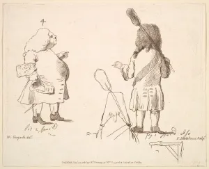 Daniel Collection: Caricatures of Lord Melcombe and Lord Winchelsea, December 22, 1781