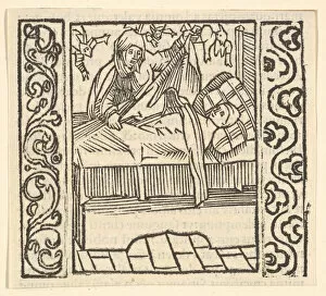 Baldung Grien Hans Gallery: Caring for the Dead, illustration from Speculum Passionis, 1507, 1507