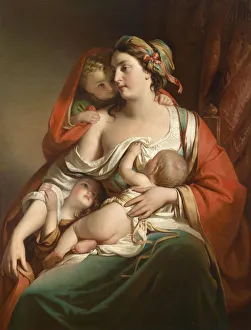 Tenderness Prints: Caritas. Creator: Amerling, Friedrich Ritter von (1803-1887)