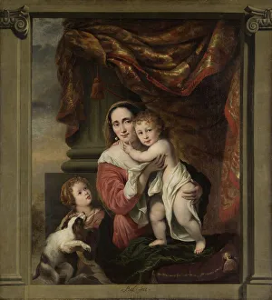 Second Wife Prints: Caritas: Joanna de Geer (1629-1691) with her Children Cecilia Trip (1660-1728)