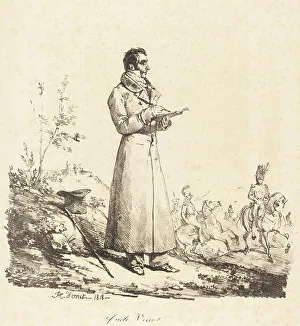 Sketching Prints: Carle Vernet, Full-Length, 1818. Creator: Emile Jean-Horace Vernet
