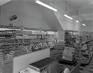 Mexborough Prints: Carlines Self Service Store in Mexborough, South Yorkshire, 1960. Artist: Michael Walters