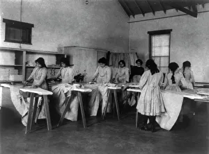 Carlisle Indian School, Carlisle, Pa. Ironing class, 1901. Creator: Frances Benjamin Johnston
