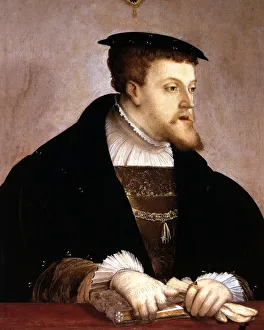 Carlos Iv Gallery: Carlos I (1500-1585), King of Spain. and Emperor of Germany, portrait by Christoph