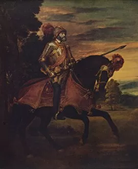 Emperor Charles V Gallery: Carlos V En La Batalla De Muhlberg, (Carlos V at the Battle of Muhlberg), 1548, (c1934)
